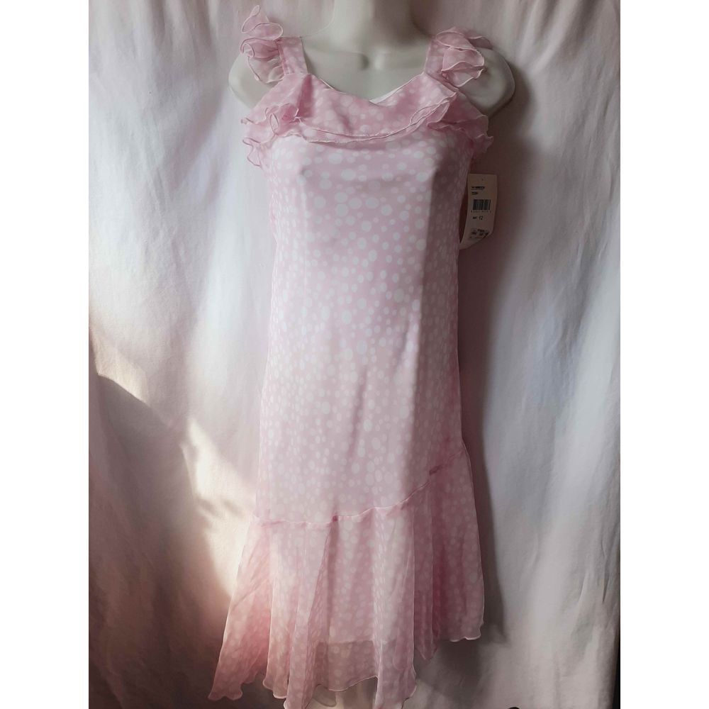 2 Hip by Wrapper girls sz 12 NWT pink Polka-dot party dress